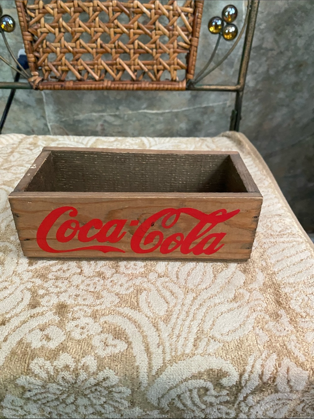 Coca-Cola Wooden Box with Red Logo vintage country coke crate